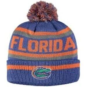 Florida Gators Top of the World Buddy Cuffed Pom Knit Hat - Royal/Orange